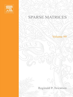 cover image of Sparse Matrices
